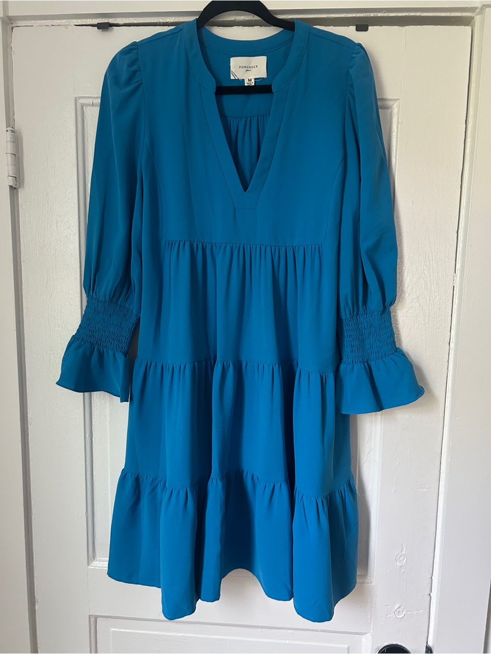 Tuckernuck Pomander Place Kenzo Tiered Dress in Capri Blue SIZE‎ M - Picture 3 of 6